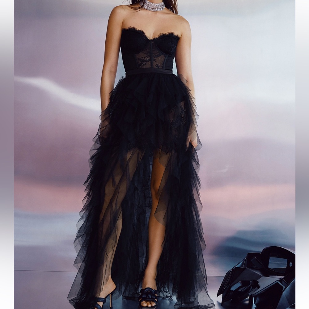 Lace corset and tulle maxi dress *NWT*